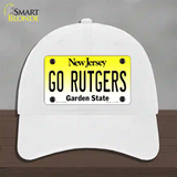 Go Rutgers Novelty License Plate Hat Unconstructed Cotton / White