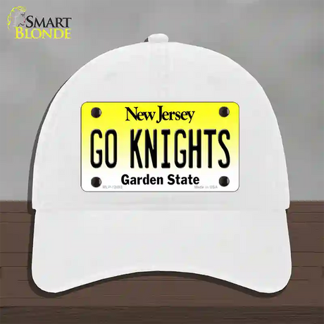 Go Knights New Jersey Novelty License Plate Hat Unconstructed Cotton / White