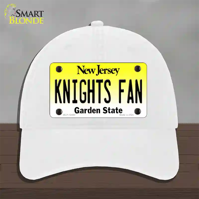 Knights Fan New Jersey Novelty License Plate Hat Unconstructed Cotton / White