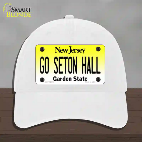 Go Seton Hall Novelty License Plate Hat Unconstructed Cotton / White