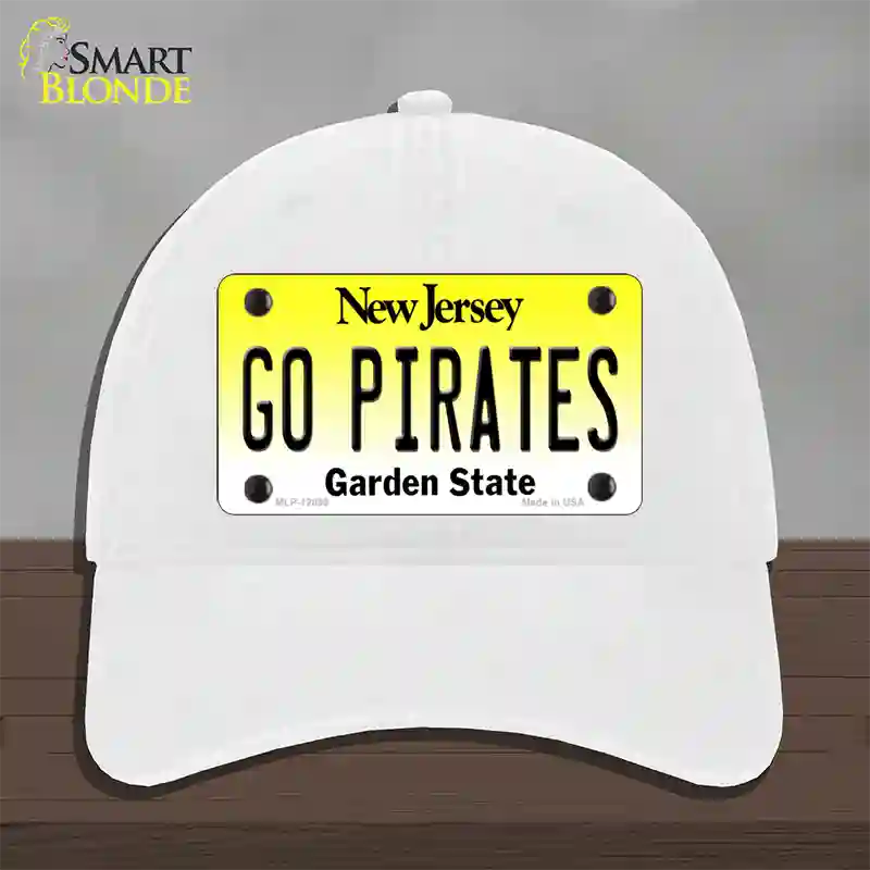 Go Pirates Novelty License Plate Hat Unconstructed Cotton / White