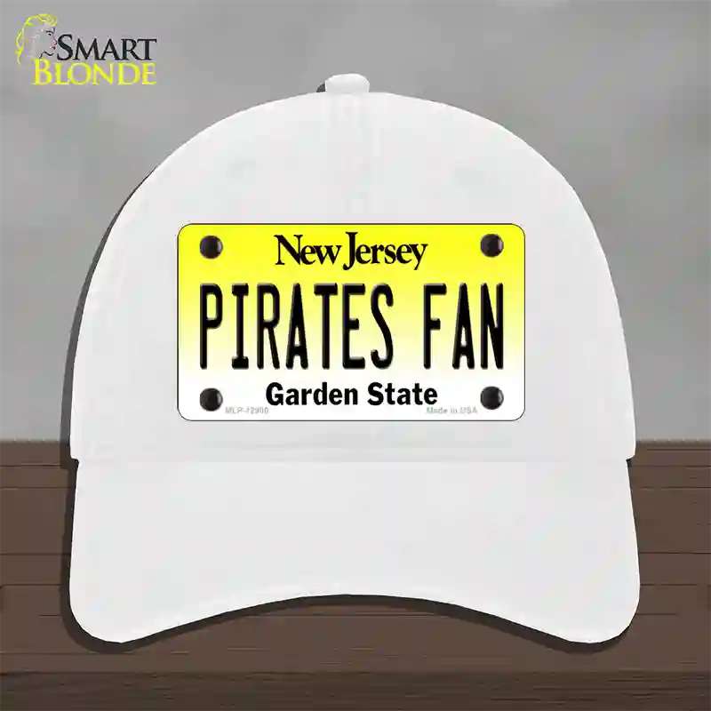 Pirates Fan Novelty License Plate Hat Unconstructed Cotton / White