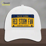 Red Storm Fan Novelty License Plate Hat Unconstructed Cotton / White