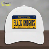 Black Knights Novelty License Plate Hat Unconstructed Cotton / White