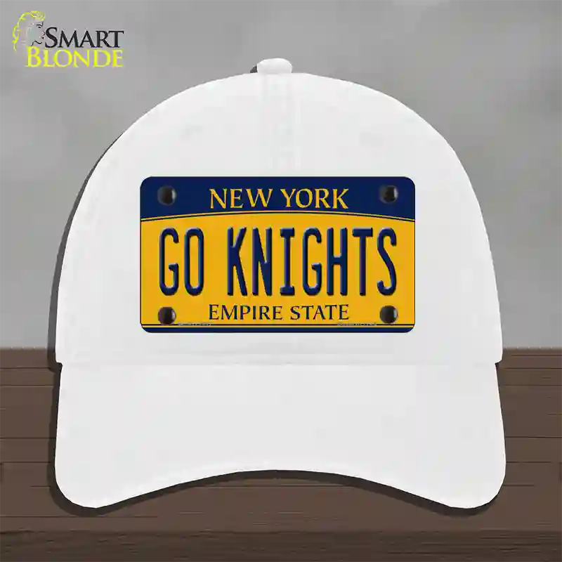 Go Black Knights Novelty License Plate Hat Unconstructed Cotton / White