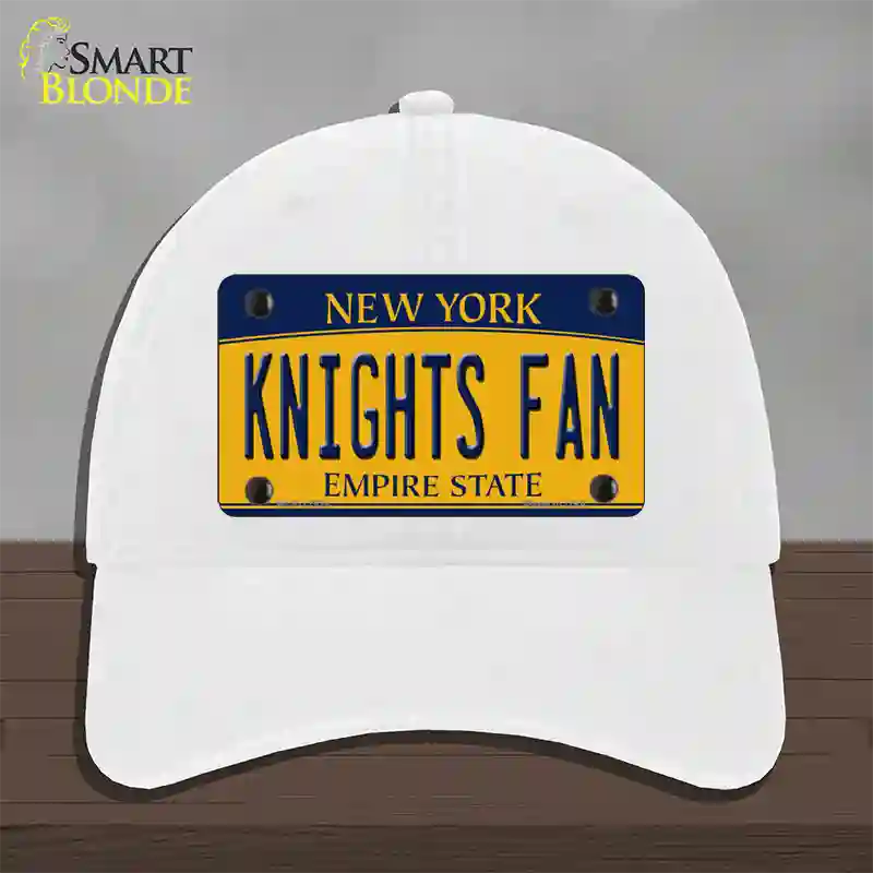 Black Knights Fan Novelty License Plate Hat Unconstructed Cotton / White