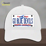 Go Blue Devils Novelty License Plate Hat Unconstructed Cotton / White