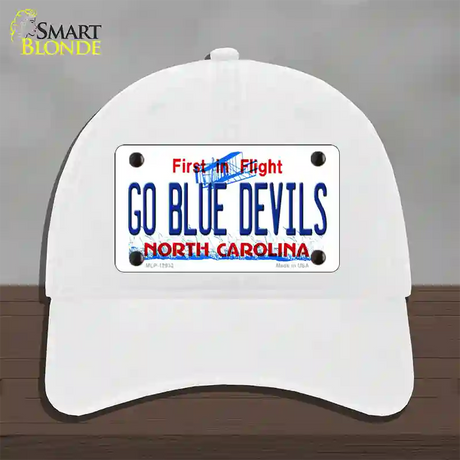 Go Blue Devils Novelty License Plate Hat Unconstructed Cotton / White