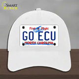 Go East Carolina Univ Novelty License Plate Hat Unconstructed Cotton / White