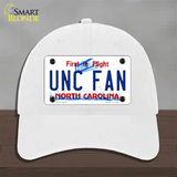 Univ North Carolina Fan Novelty License Plate Hat Unconstructed Cotton / White