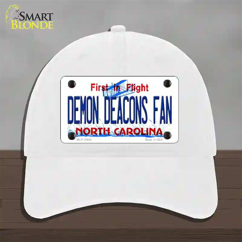 Demon Deacons Fan Novelty License Plate Hat Unconstructed Cotton / White