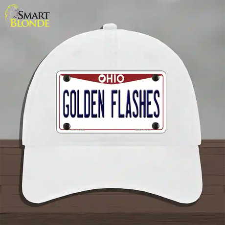 Golden Flashes Novelty License Plate Hat Unconstructed Cotton / White