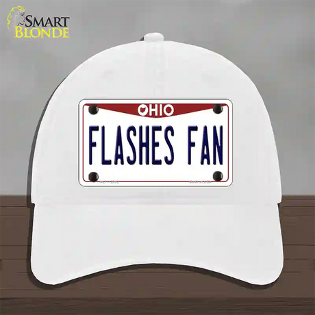 Flashes Fan Novelty License Plate Hat Unconstructed Cotton / White