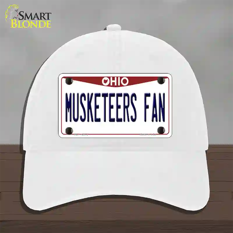 Musketeers Fan Novelty License Plate Hat Unconstructed Cotton / White