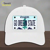 Go Oregon State Novelty License Plate Hat Unconstructed Cotton / White