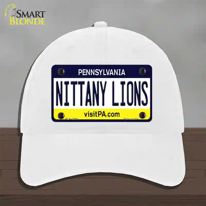 Nittany Lions Novelty License Plate Hat Unconstructed Cotton / White