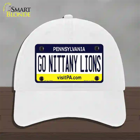 Go Nittany Lions Novelty License Plate Hat Unconstructed Cotton / White