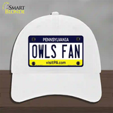 Owls Fan Novelty License Plate Hat Unconstructed Cotton / White