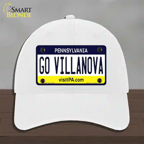 Go Villanova Novelty License Plate Hat Unconstructed Cotton / White