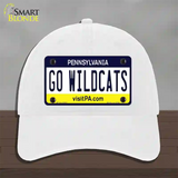 Go Wildcats Pennsylvania Novelty License Plate Hat Unconstructed Cotton / White