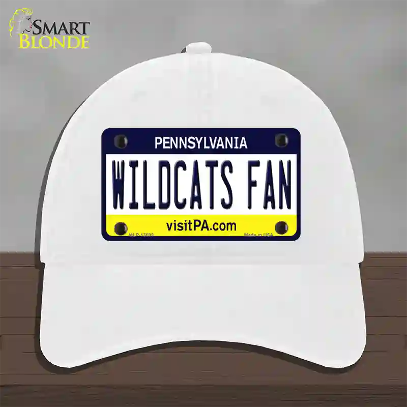 Wildcats Fan Pennsylvania Novelty License Plate Hat Unconstructed Cotton / White