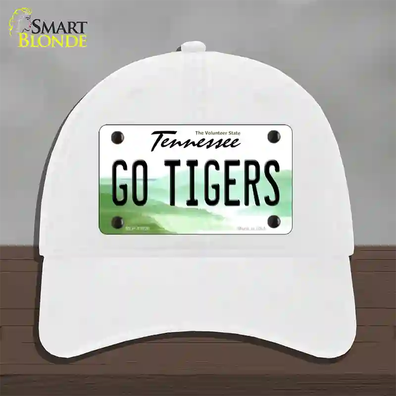 Tennessee Go Tigers Novelty License Plate Hat Unconstructed Cotton / White