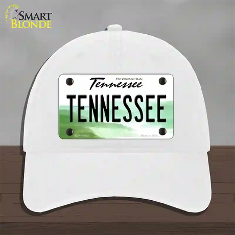 Tennessee Novelty License Plate Hat Unconstructed Cotton / White