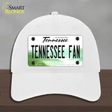 Tennessee Fan Novelty License Plate Hat Unconstructed Cotton / White