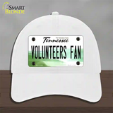 Volunteers Fan Novelty License Plate Hat Unconstructed Cotton / White