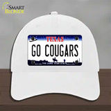 Go Cougars Novelty License Plate Hat Unconstructed Cotton / White