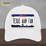 Texas A&M Fan Novelty License Plate Hat Unconstructed Cotton / White