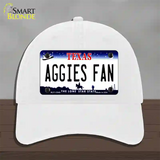 Aggies Fan Texas Novelty License Plate Hat Unconstructed Cotton / White