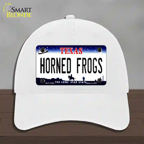 Horned Frogs Novelty License Plate Hat Unconstructed Cotton / White