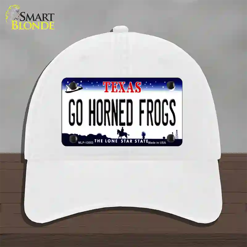 Go Horned Frogs Novelty License Plate Hat Unconstructed Cotton / White