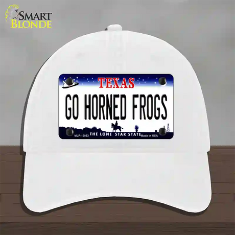 Go Horned Frogs Novelty License Plate Hat Unconstructed Cotton / White