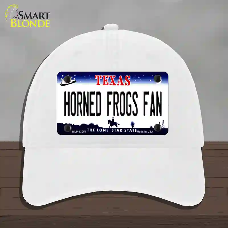 Horned Frogs Fan Novelty License Plate Hat Unconstructed Cotton / White