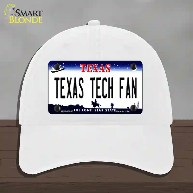 Texas Tech Fan Novelty License Plate Hat Unconstructed Cotton / White