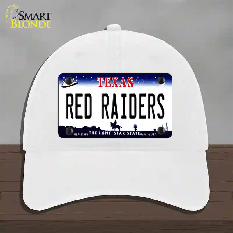 Red Raiders Novelty License Plate Hat Unconstructed Cotton / White