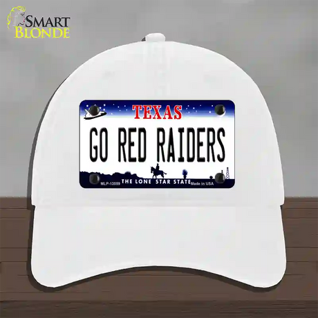 Go Red Raiders Novelty License Plate Hat Unconstructed Cotton / White