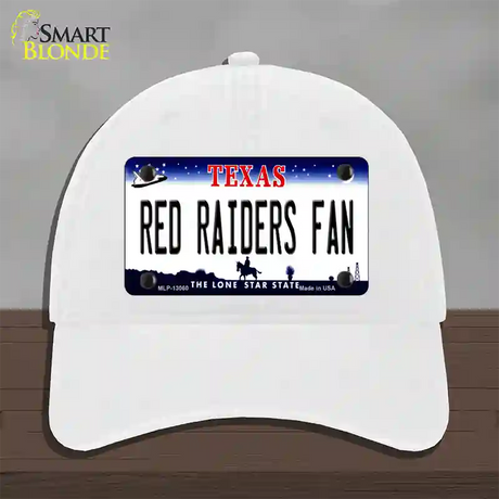 Red Raiders Fan Novelty License Plate Hat Unconstructed Cotton / White