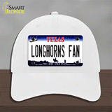 Longhorns Fan Novelty License Plate Hat Unconstructed Cotton / White