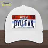 BYU Fan Novelty License Plate Hat Unconstructed Cotton / White