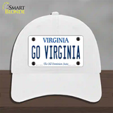 Go Virginia Novelty License Plate Hat Unconstructed Cotton / White