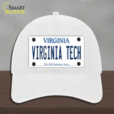 Virginia Tech Novelty License Plate Hat Unconstructed Cotton / White