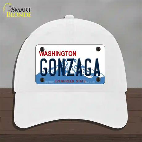 Gonzaga Novelty License Plate Hat Unconstructed Cotton / White