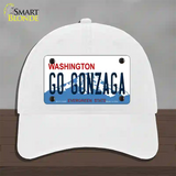 Go Gonzaga Novelty License Plate Hat Unconstructed Cotton / White