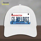 Go Bulldogs Washington Novelty License Plate Hat Unconstructed Cotton / White