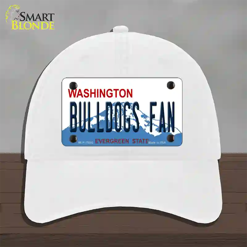 Bulldogs Fan Washington Novelty License Plate Hat Unconstructed Cotton / White