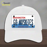 Go Huskies Novelty License Plate Hat Unconstructed Cotton / White