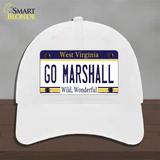 Go Marshall Novelty License Plate Hat Unconstructed Cotton / White